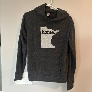 Home Minnesota Graphic Hoodie Sweater - Charcoal